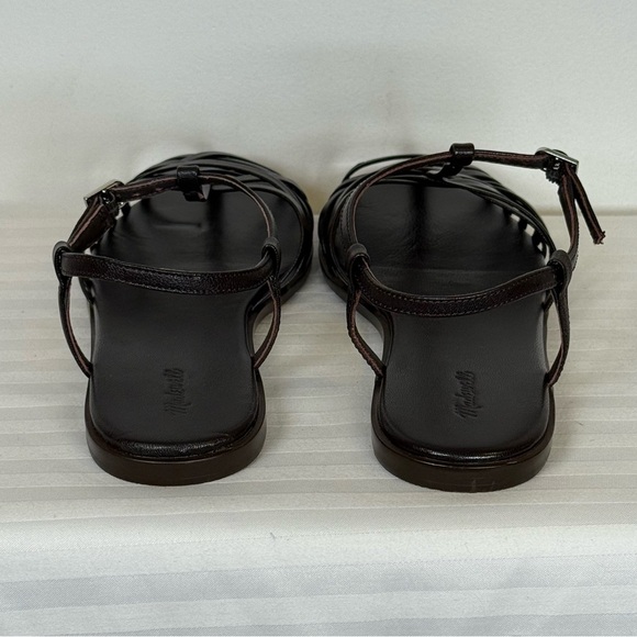 New! Madewell ‘Milano Fisherman Sandal’ Dark Brown Leather Women’s Size 10 - Picture 12 of 13